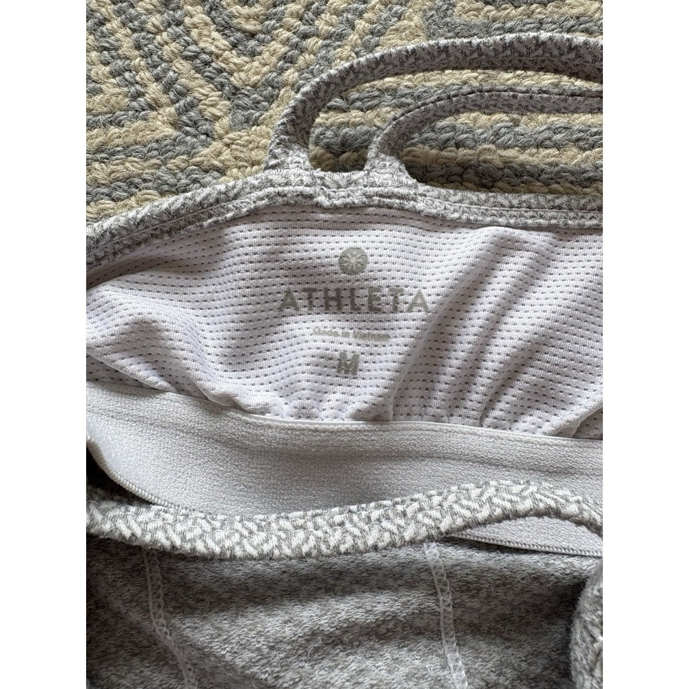 Women's Athleta Herringbone Empowerment Tank - Gray/White - Medium - Picture 4 of 5